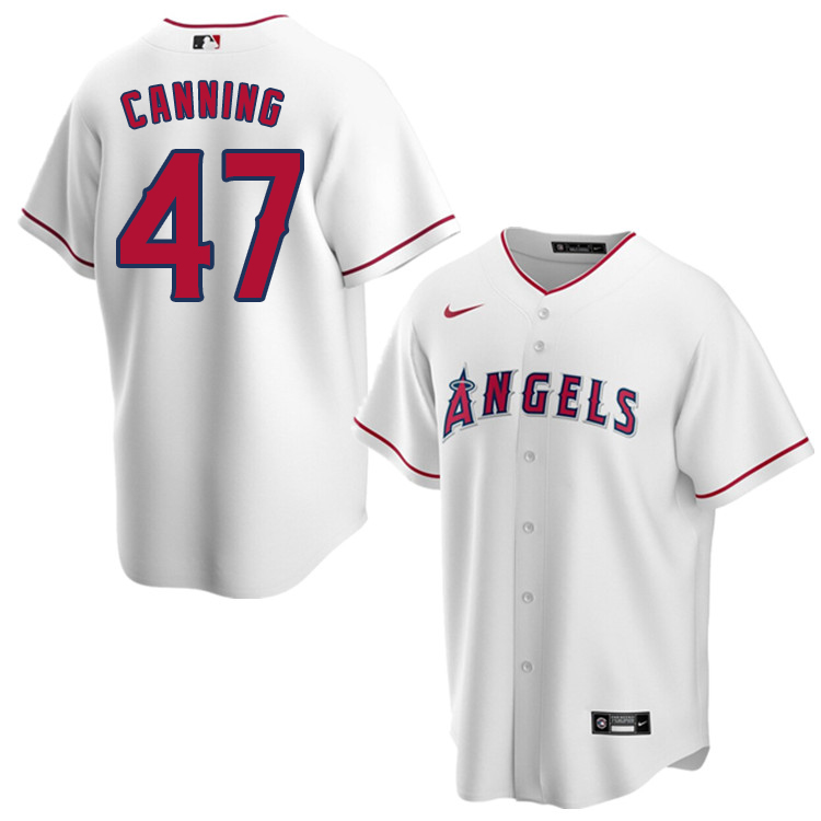 Nike Men #47 Griffin Canning Los Angeles Angels Baseball Jerseys Sale-White